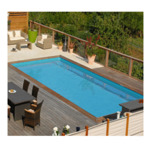Mint, piscine en bois rectangulaire offrant un beau volume et une belle surface de nage. Prête à poser, elle comprend tout son équipement de série, une structure en pin Sylvestre traité en autoclave, un design naturel et authentique qui se fondra parfaitement avec votre extérieur. Hors sol, enterrée ou semi-enterrée, son installation est simple et s'adapte à vos envies !