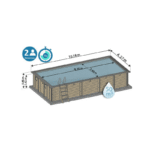Mint, piscine en bois rectangulaire offrant un beau volume et une belle surface de nage. Prête à poser, elle comprend tout son équipement de série, une structure en pin Sylvestre traité en autoclave, un design naturel et authentique qui se fondra parfaitement avec votre extérieur. Hors sol, enterrée ou semi-enterrée, son installation est simple et s'adapte à vos envies !