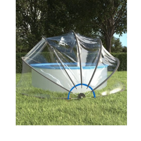 Dôme de Piscine Rond 467x234 cm - PVC Transparent – Image 4