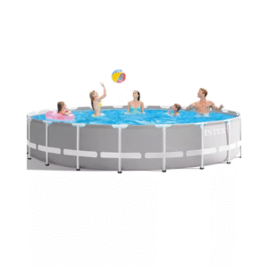 La plus grande des piscines Prism Frame Intex a lancé la collection de piscine Pism Frame en 2016. En 2019, cette gamme arbore un nouveau coloris gris. Cette ligne se positionne entre les modèles Metal Frame et Ultra XTR Frame en offrant un rapport qualité/prix imbattable. Vous serez séduit par son design élégant, gris ultra tendance, et par sa grande résistance. La Prism Frame ronde de 6,10 m par 1,32 (réf. 26756NP) est un tout nouveau format dans le catalogue d'Intex 2019. Idéal pour les très grands jardins, ce bassin apportera un maximum de confort à toute la famille !