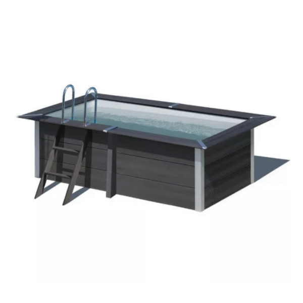 La piscine rectangle hors sol en matériaux composites de Gré sera le bassin idéal pour passer des moments magiques cet été. Sa forme rectangle lui offre classe et élégance. Cette piscine se fondera parfaitement dans votre extérieur et vous permettra de profiter des joies de la baignade seul ou en compagnie de vos amis ou de votre famille. 2 tailles de piscine sont disponibles pour ce modèle. Selon vos choix, vous pourrez profiter des bien-faits de la baignade à domicile : Dimensions : Intérieures : 2,80 x 1,40 x 0,93m / Extérieures : 3,26 x 1,86 x 0,96m Intérieures : 4,20 x 2,80 x 1,21m / Extérieures : 4,66 x 3,26 x 1,24m