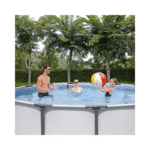 Un kit complet avec grande piscine, échelle et bâche Le kit de Bestway Steel Pro Max comprenant une piscine, une pompe de filtration à cartouche (II), une échelle, une bâche regroupe tous les ingrédients pour un été réussit. Un liner tritech solide et résistant Les piscines de la gamme Steel Pro Max sont d'une grande solidité. Dotées d'une structure métallique inoxydable, elles sont habillées d'un liner fabriqué en tritech. C'est un matériau qui est constitué de trois couches : une couche de polyester et 2 couches de PVC très solides. Ces trois couches participent à la longévité du bassin et la grande épaisseur du liner lui apporte une grande robustesse.