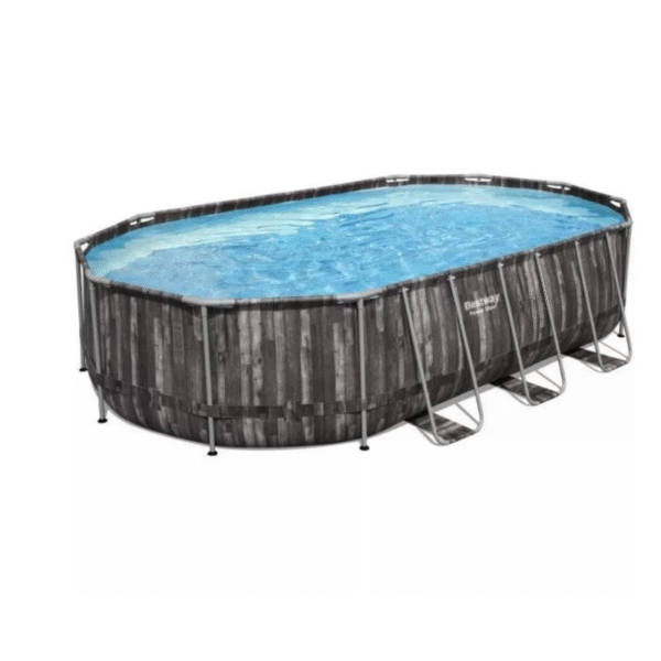 Profitez d'un beau design en bois avec votre piscine Power Steel Le kit de piscine ovale tubulaire Power Steel bois rustique de Bestway saura à coup sûr vous rendre heureux et vous fera passer des moments de baignades inoubliables avec votre famille, vos amis ou avec qui vous le souhaitez. D'une belle taille (6,10 m de longueur, 3,66 m de largeur et 1,22 m de hauteur), ce bassin atypique pourra accueillir de nombreuses personnes et vous pourrez aisément en faire profiter vos proches. La forme ovale rend le bassin plus compact donc il utilise moins d'espace pour l'installation et moins d'eau. Munie de son joli effet bois qui se fondra parfaitement dans votre jardin, cette piscine séduit aussi par son liner bleu original qui laisse apparaître une belle mosaïque.