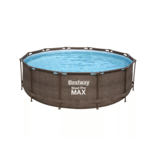 Une piscine tubulaire ronde imitation bois avec filtre à cartouche Cette piscine ronde Power Steel Pro Frame de 3,66 mètres de diamètre est équipée d'un système de filtration à cartouche. Avec un filtre à cartouche, la filtration se fait rapidement et s'adapte à la petite taille de la piscine. Une piscine fabriquée en Tritech : robuste et durable La piscine est fabriquée en Tri-Tech, un matériau composé de 3 couches : 2 couches de PVC laminé qui renferment un maillage synthétique intercalé de polyester, garantissant une résistance et une durabilité supérieure. Ce matériau de première qualité utilisé pour la conception des piscines hors-sol Bestway est également traité anti-UV et peut supporter des conditions extrêmes dont l'exposition au chlore. De plus, il a été testé pour résister à la pression d'un volume d'eau très important.